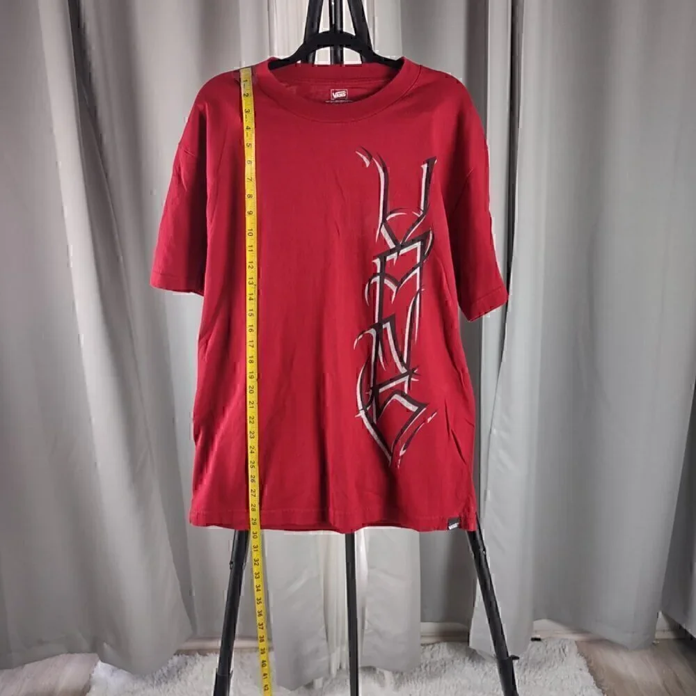 Vans Men's 100% Cotton, Red Cardinal Short Sleeve Vintage T Shirt Size Large - Picture 5 of 9